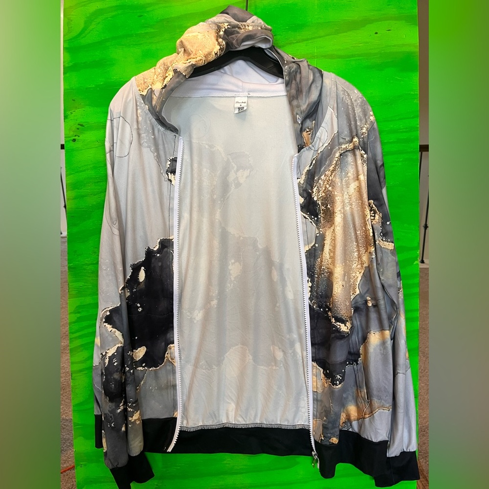 Stylish Gray and Gold Women's Hoodie